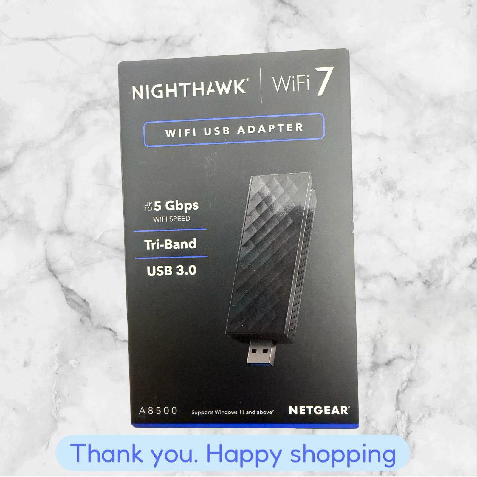 NETGEAR Nighthawk A8500 Wi-Fi 7 5 Gbps USB 3.0 Tri-Band Adapter NEW SHIPPING