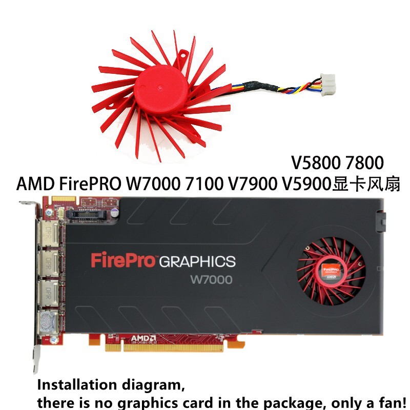 New AMD FirePRO W7000 V5800 5900 7800 7900 Graphics Card Fan PLD06010B12HH