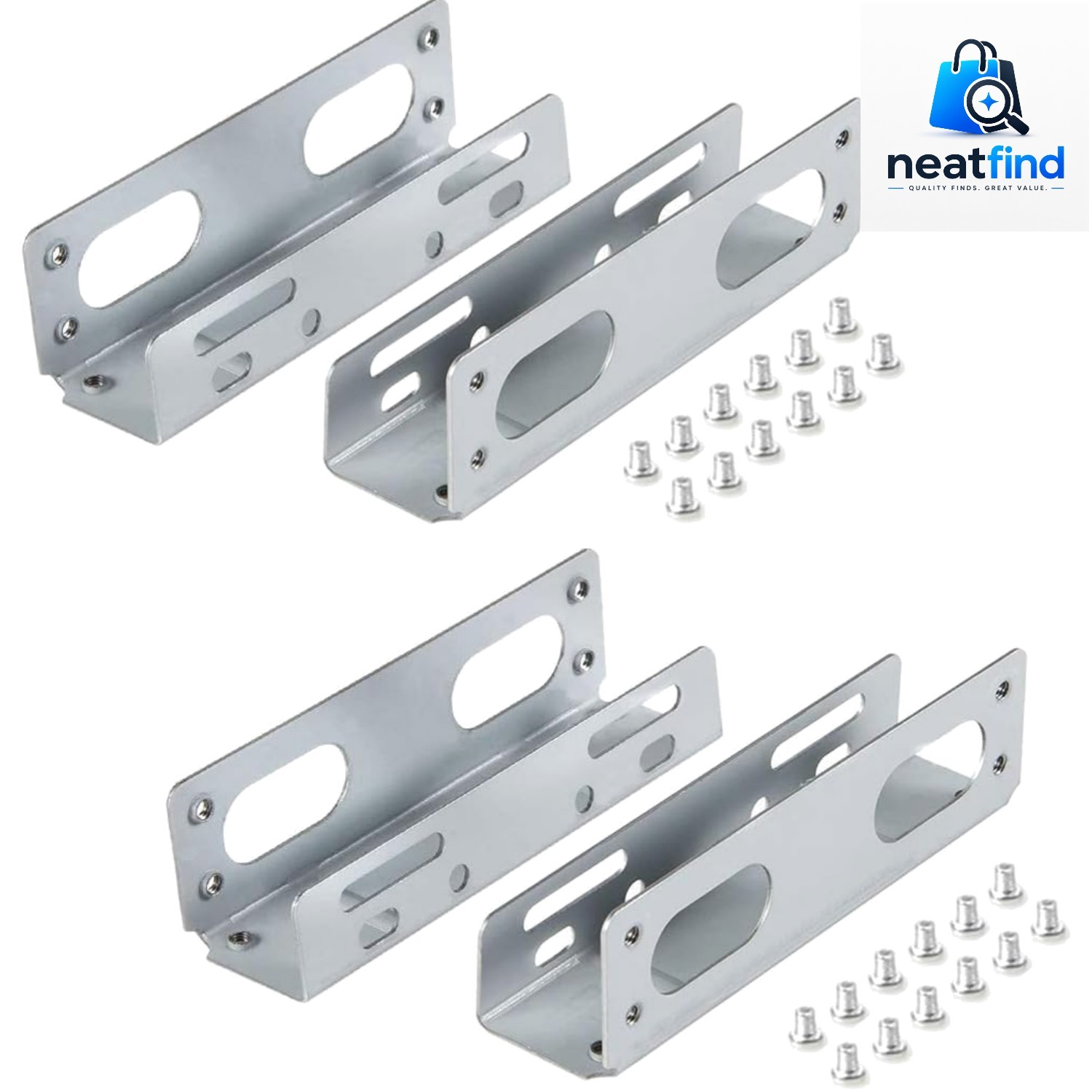 2 Pack SSD/HDD Hard Drive Metal Mounting Bracket Adapter, Convert Any 3.5 in ...