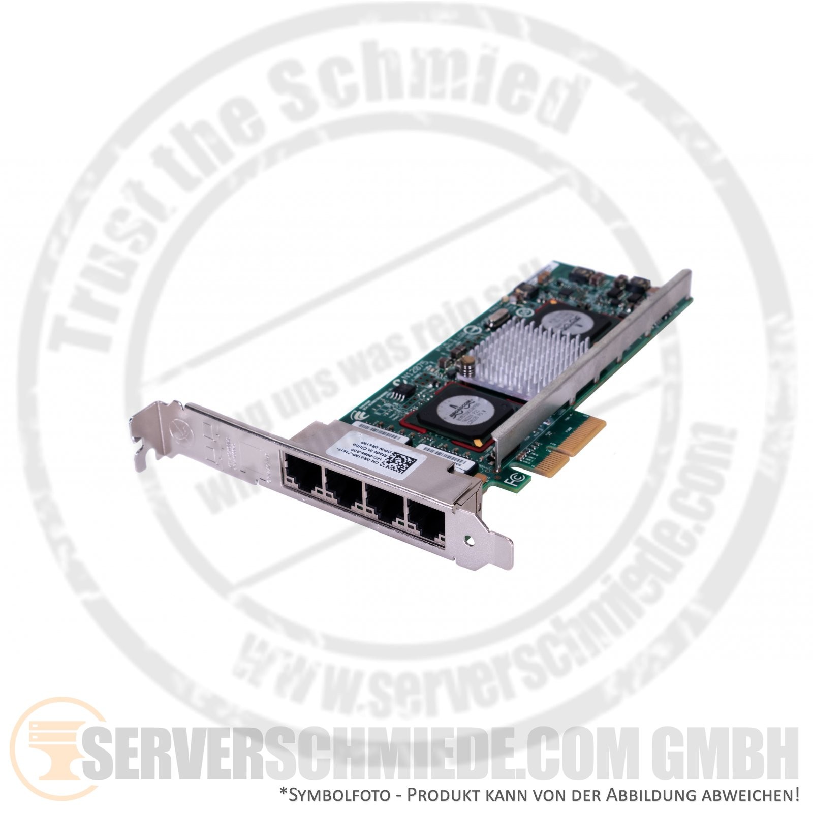 DELL Broadcom 5709C 4x 1GbE RJ-45 Quad Port Gigabit Ethernet Network PCIe x4 Con