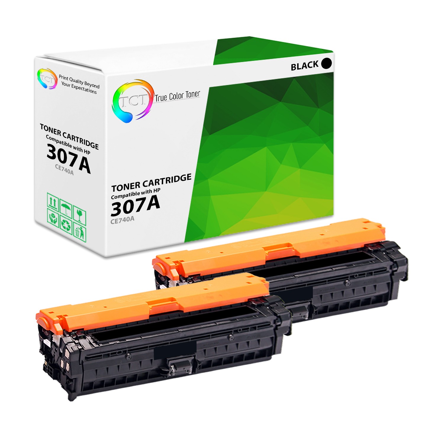 TCT 2 Black CE740A Toner Cartridges For HP Color LaserJet CP5225 CP5220 CP5225dn