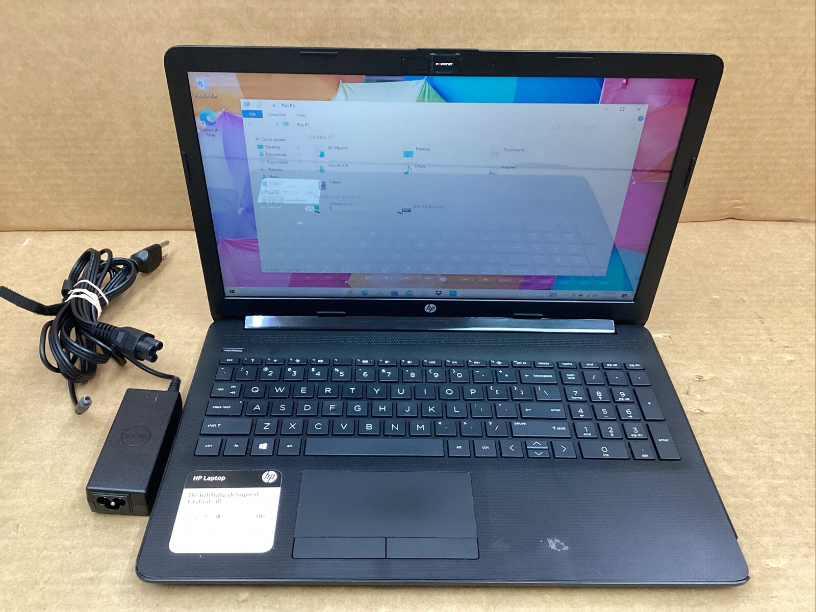 HP 15-Db0015Dx  15.6" Laptop AMD A6 9225  4GB 1 TB SSD W10P