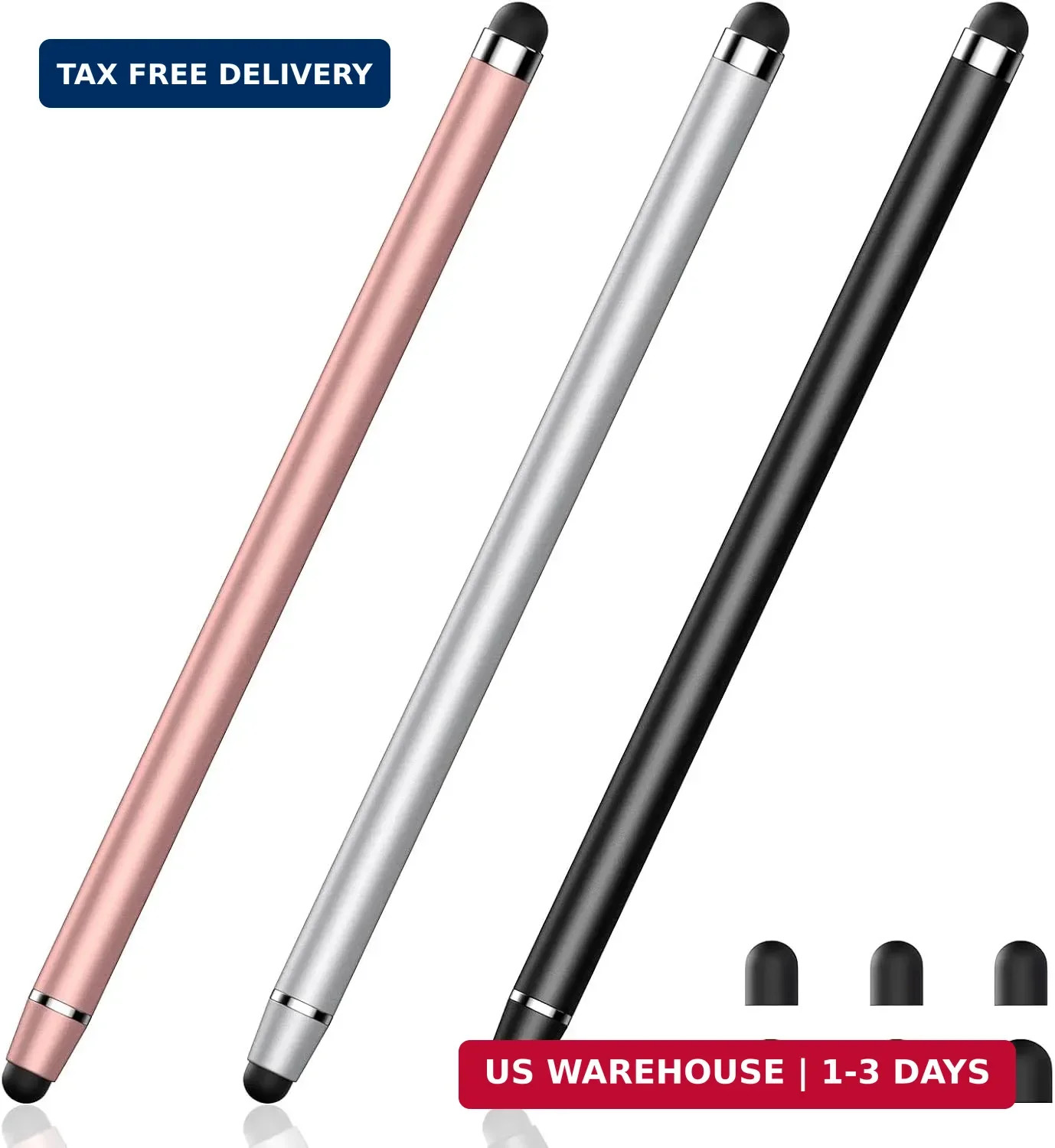 3 PCS Stylus Pen for Touchscreen,2-in-1 High Precision Stylus,Stylus Pen for iPa