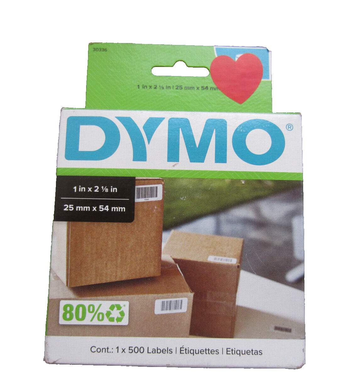 DYMO LabelWriter Multipurpose Labels 1 x 2 1/8 White 500 Labels/Roll 30336..