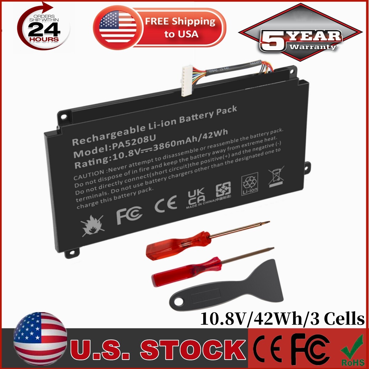 PA5208U-1BRS Battery for Toshiba Satellite E45W P55W E45w-C4200x P55w-c5204 P55w