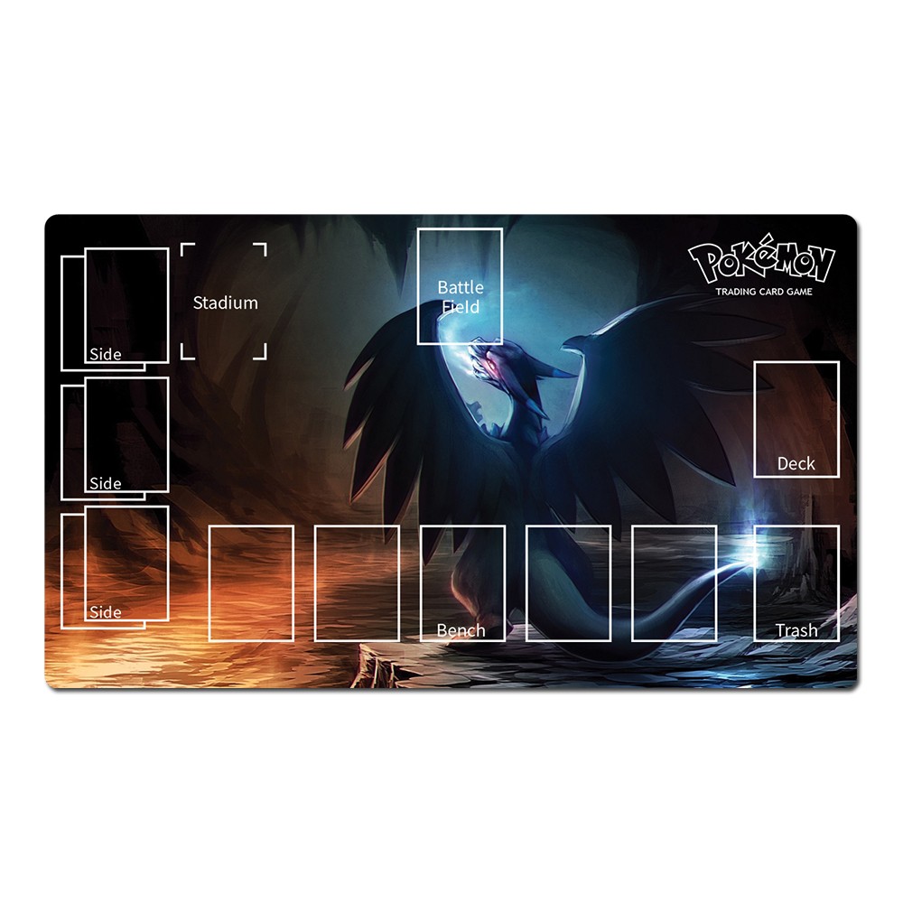 Pokemon Playmat Mega Charizard X TCG CCG Play Pad Trading Card Game Mat Mousepad