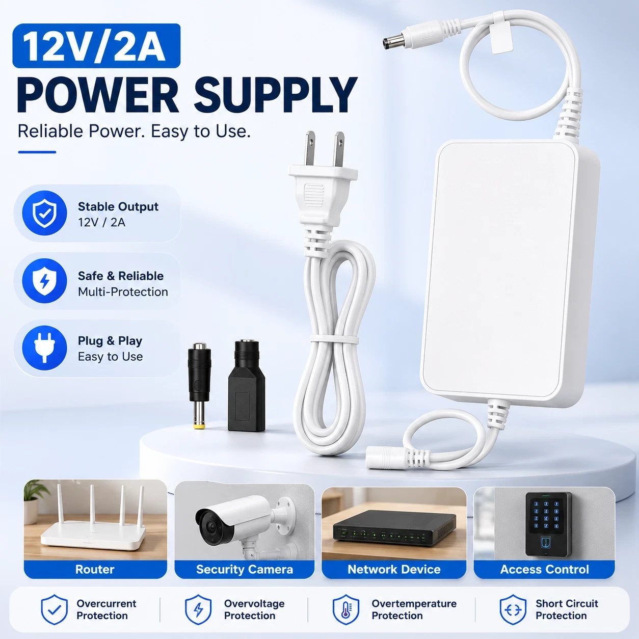24W Mini UPS Uninterruptible Power Supply 15000mAh DC12V 2A for Router Camera
