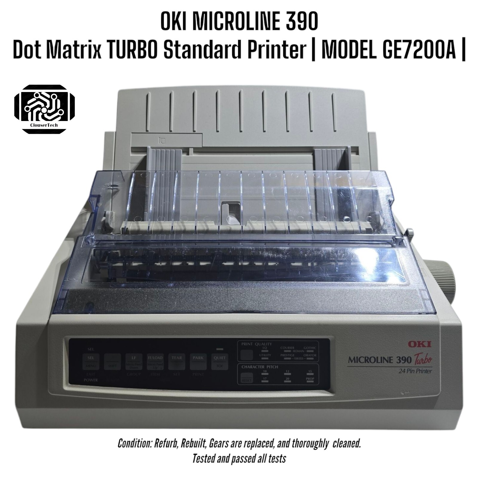 Oki MICROLINE 390 TURBO Standard Dot Matrix Printer | GE7200A