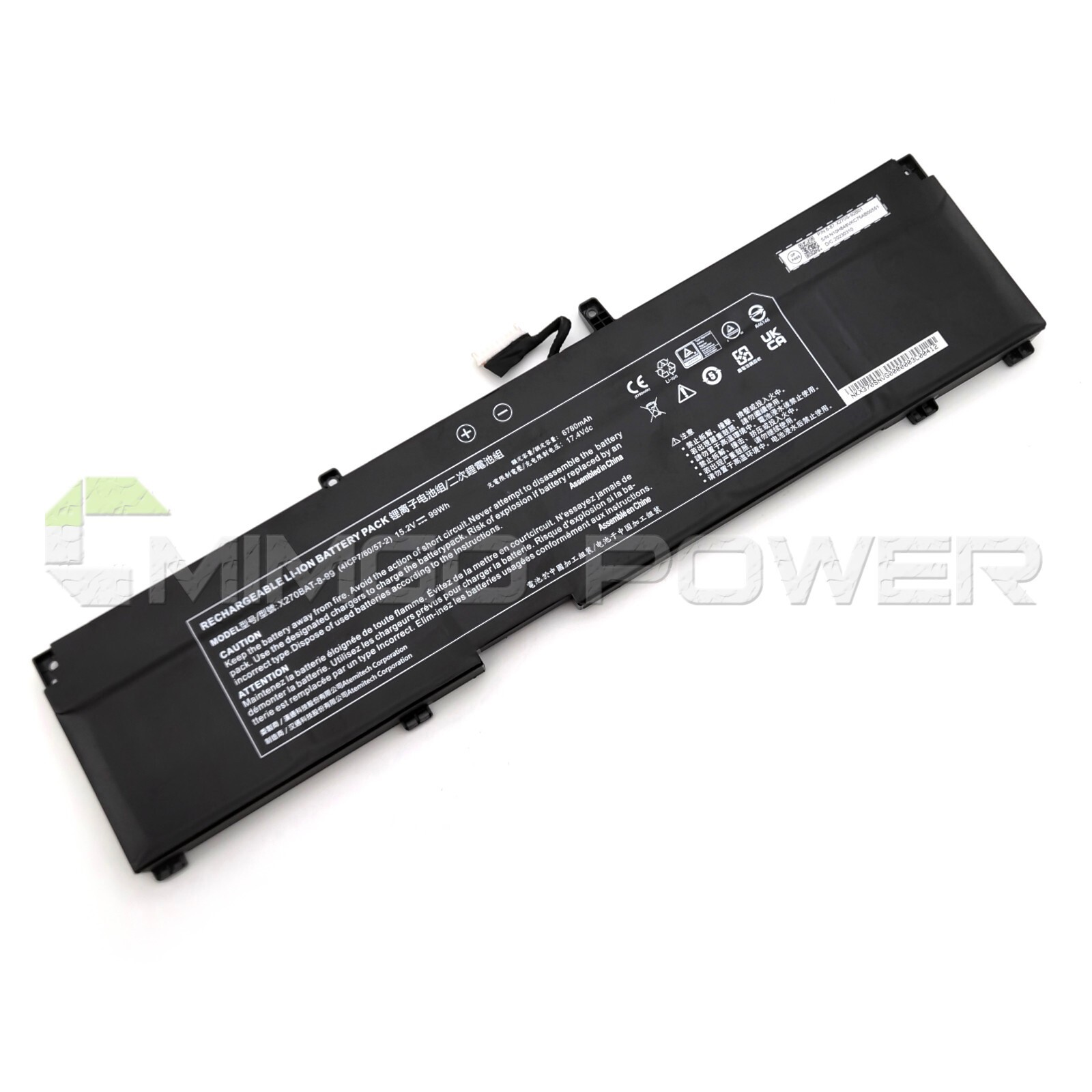 New Genuine X270BAT-8-99 OEM Battery for Schenker Key 17 Pro Early 23 Raptor X17