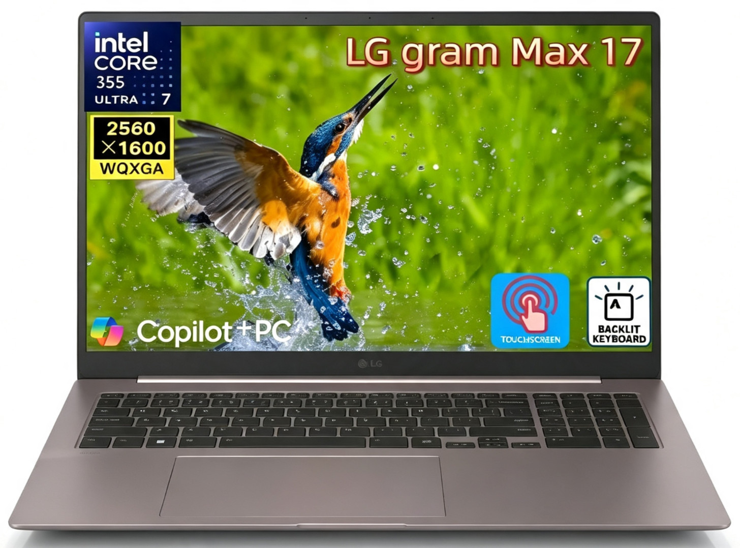 2026 LG gram Max 17" Laptop IPS Touchscreen Intel Ultra 7 355 32GB RAM 1TB SSD