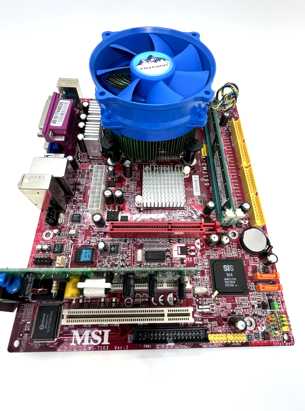 MSI 661FM3-V MS-7103 Ver. 1 Socket 775 mATX Motherboard DDR RAM Celeron 3.06GHz