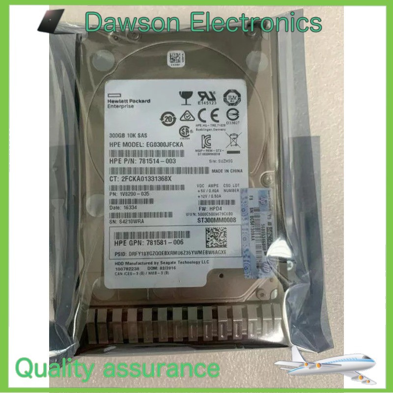 NEW 785067-B21 785410-001 HPE 300GB 10K SAS 12Gb/s 2.5" SC HDD Hard Drive