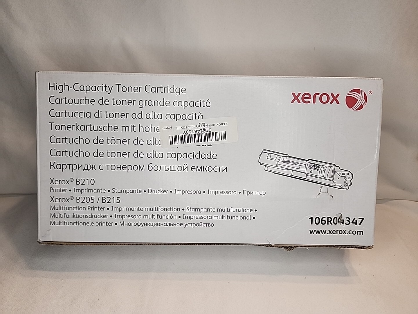 NEW GENUINE - XEROX 106R04347 High-Capacity BLACK Toner for B205 B210 B215 NIB