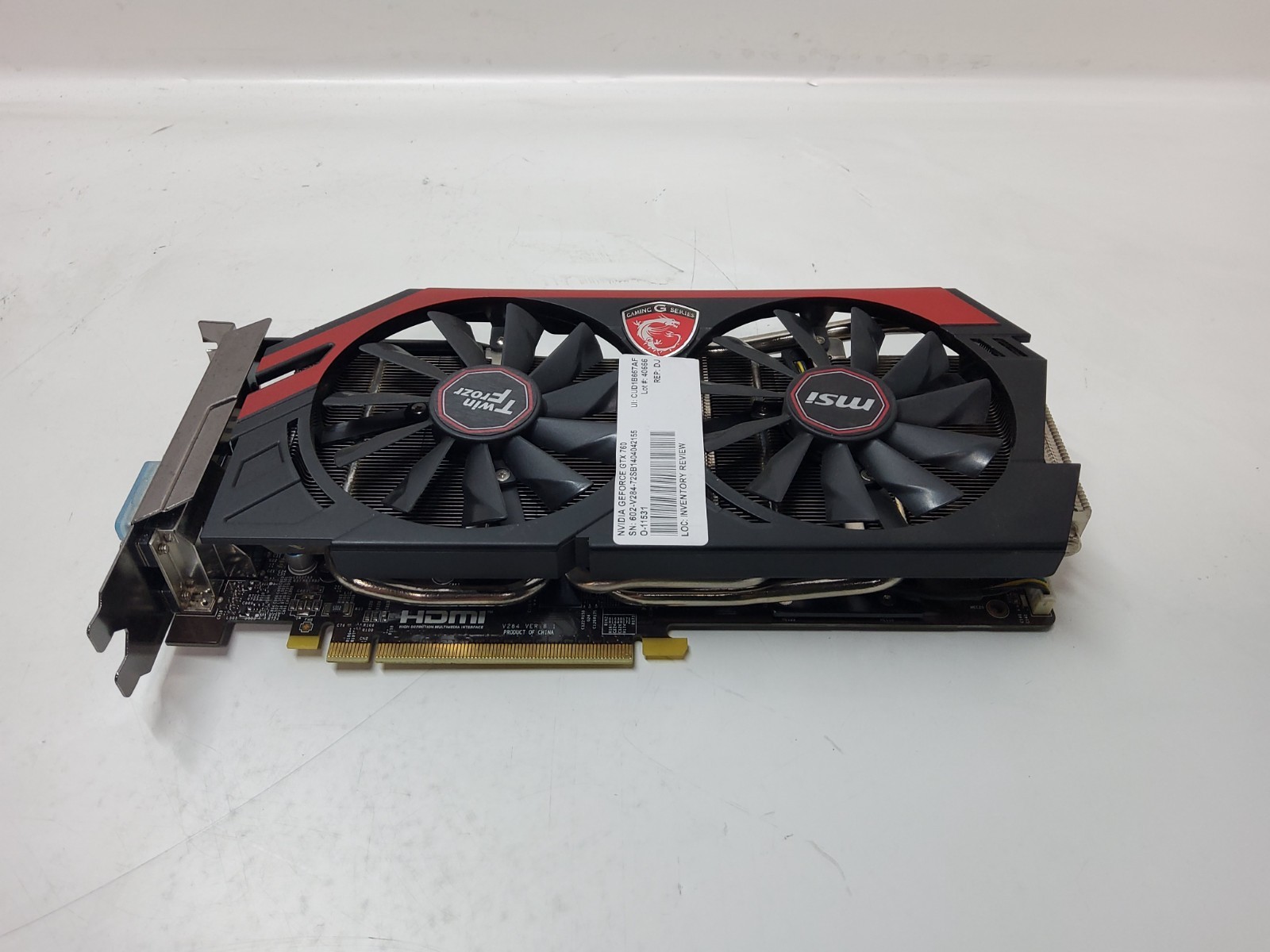 MSI Gaming N760 TF 2GD5/OC GeForce GTX 760 2GB GDDR5 PCIe 3.0 Graphics Card HDMI