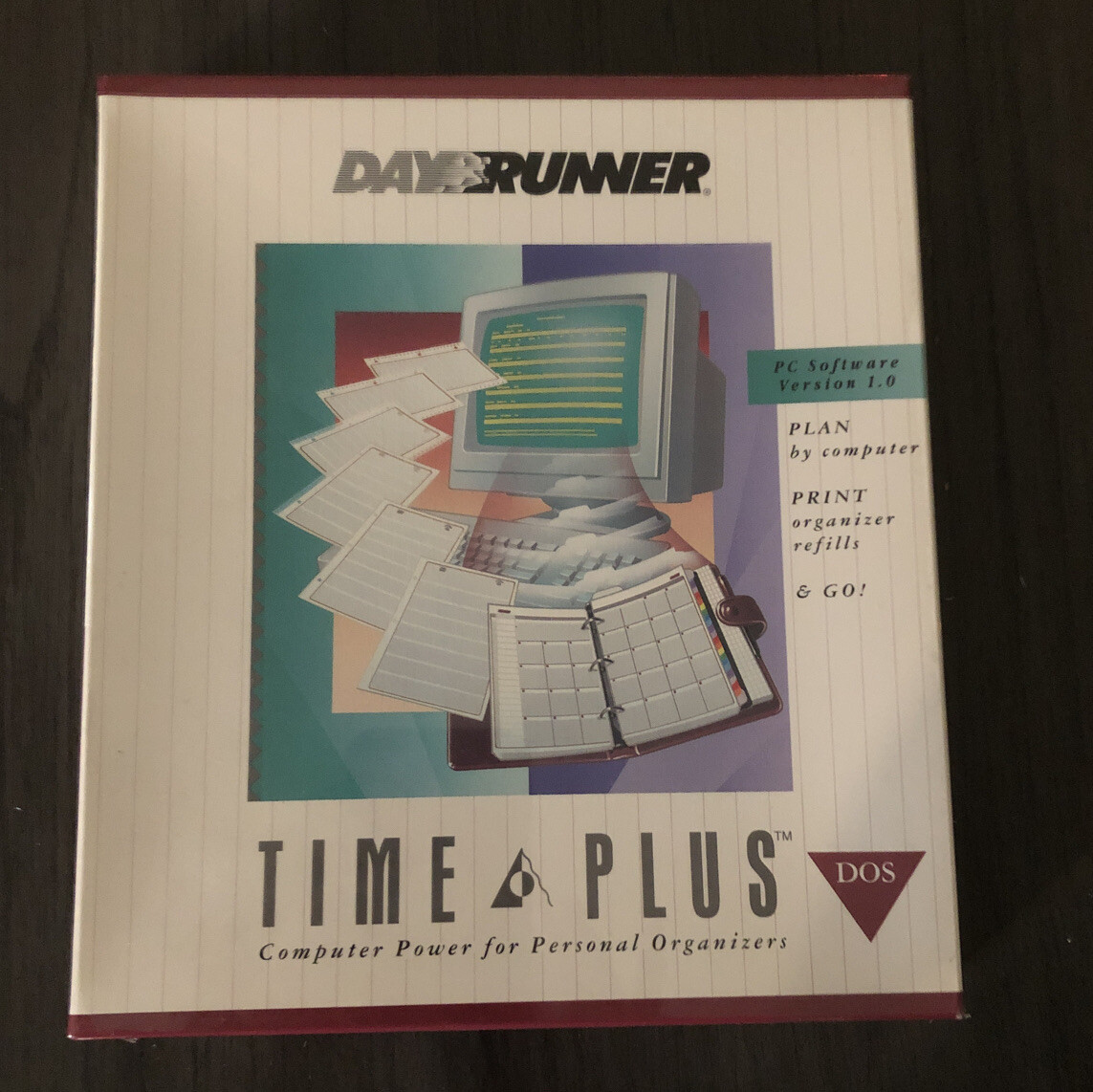 Day Runner Vintage DOS PC Software Version 1.0 Time Plus, New Sealed