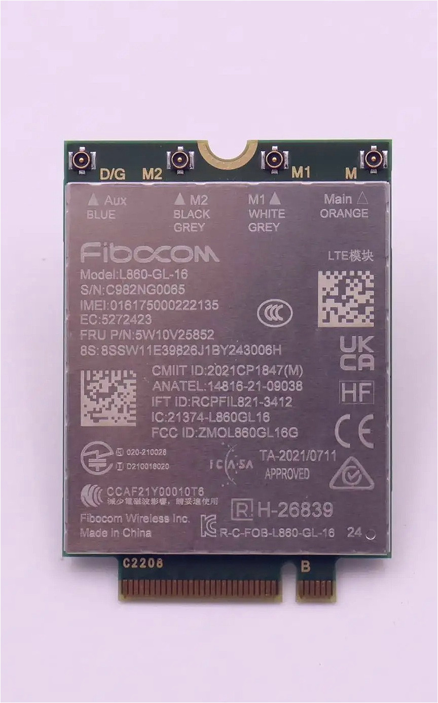 L860-GL-16 4G LTE WWAN For Lenovo ThinkPad T14 P14s gen 4 5W10V25852