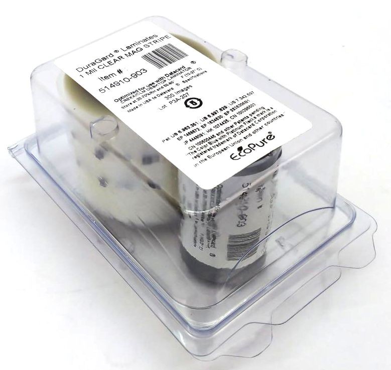 Datacard Entrust CR805 DuraGard Laminate 1 MIL Clear Magnetic Stripe 514910-903