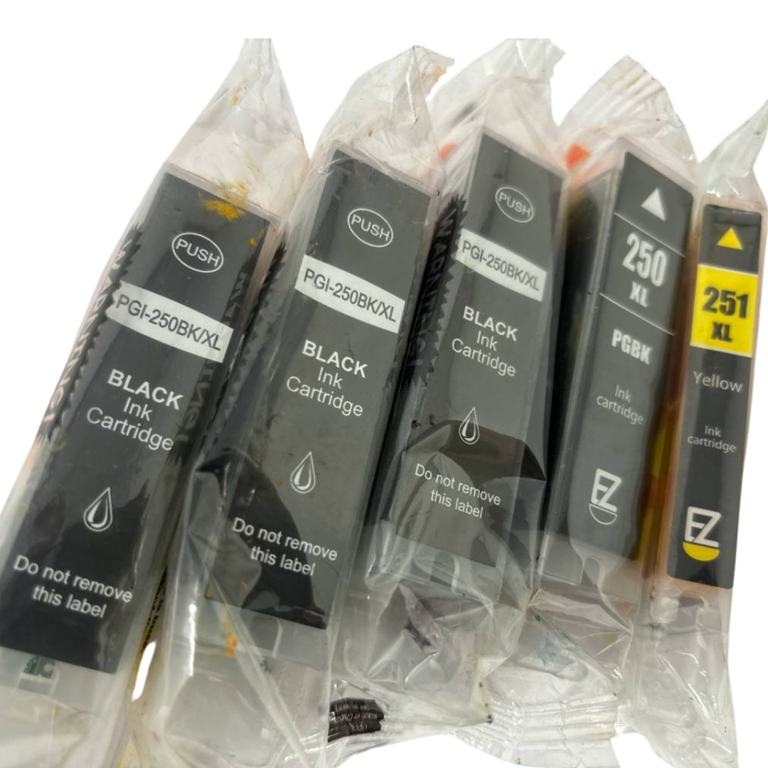 Office World PGI-250XL PGI-251XL Ink Cartridge For Pixma IP8720 MG7520 Lot of 5