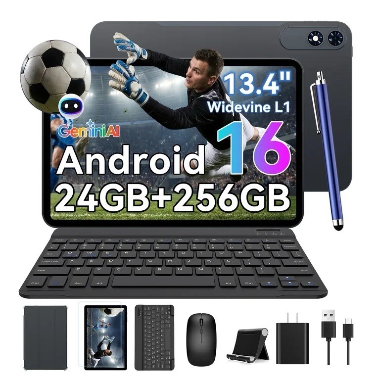 TABWEE T60 Pro Andriod 15 Tablet 13.4" IPS Display 24GB+256GB 10000mAh Octa Core
