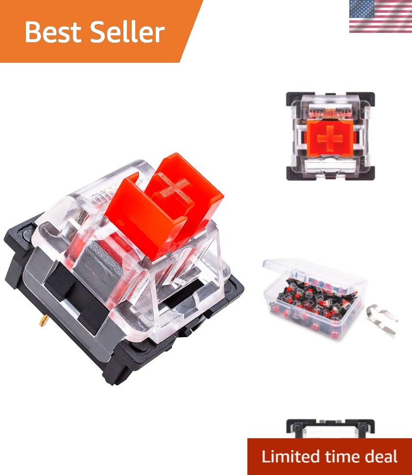 OUTEMU Red Switches, 3-pin Linear 45g Force Dustproof Hot-Swappable - Cherry ...