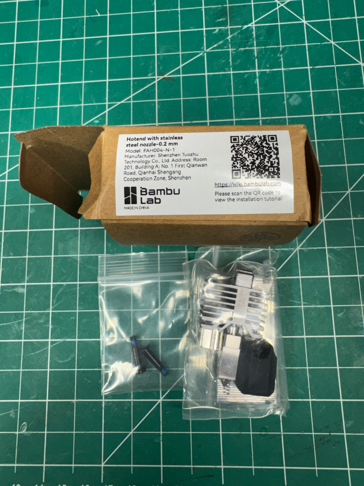 Bambu Lab 0.2mm Stainless Steel Nozzle-Only FAH004-N-1 X1/P1 OEM  