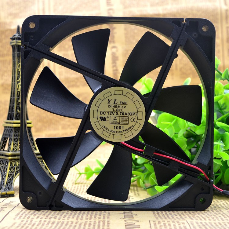 Yate Loon D14BH-12 Fan DC 12V 0.70A 2pin 140*140*25mm