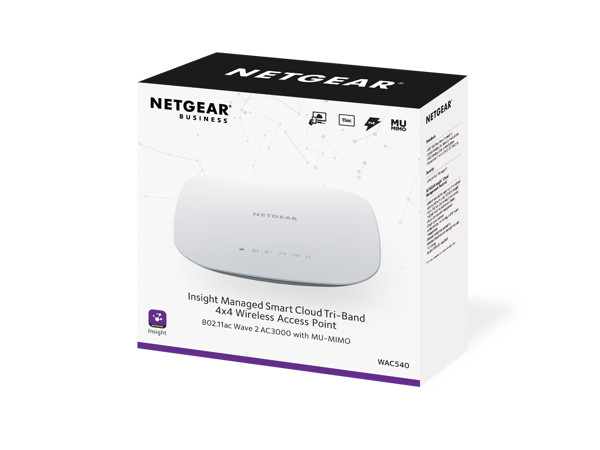 Netgear Insight Managed Smart Cloud Tri-band Wireless Access Point WAC540