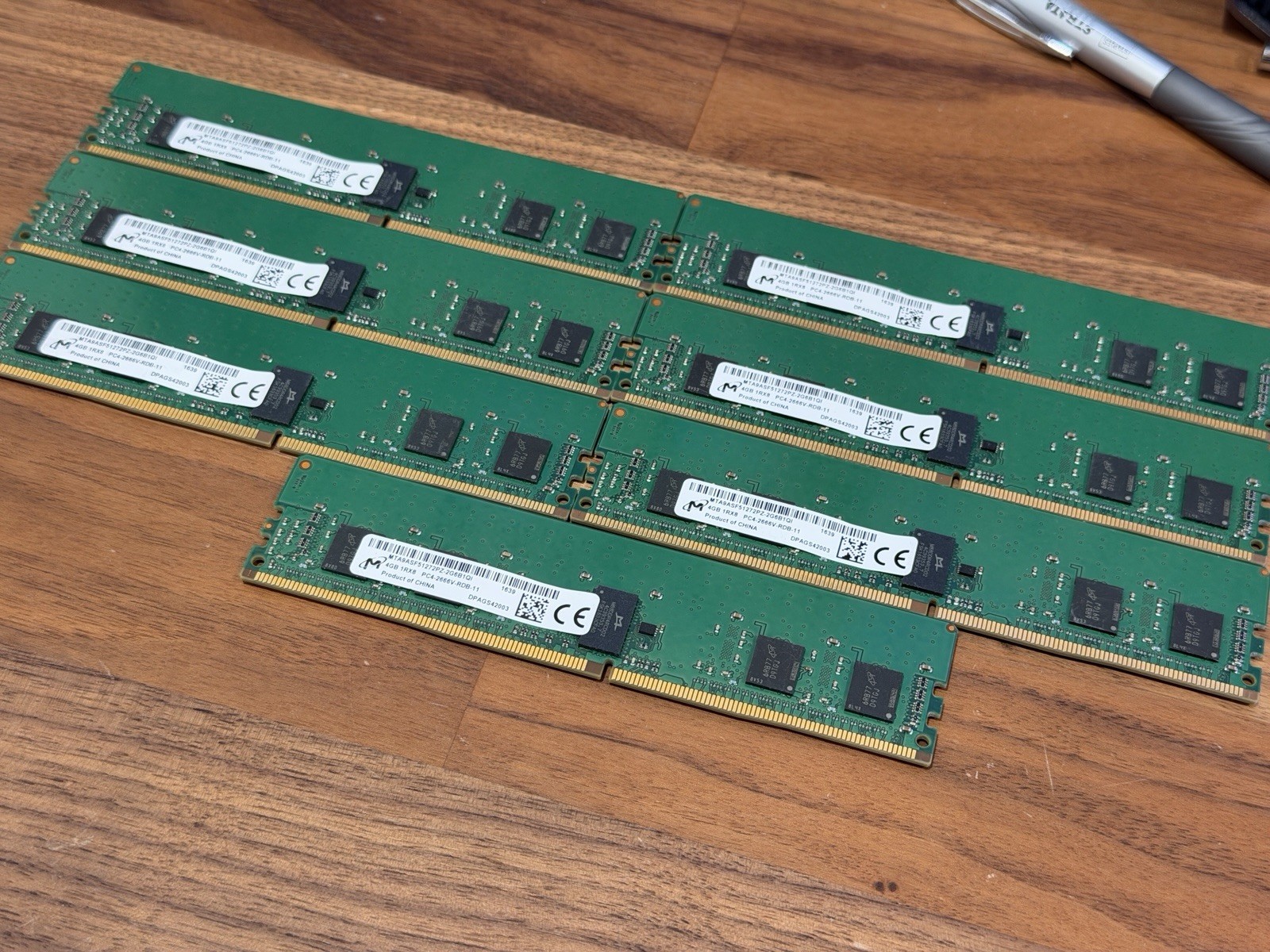 Micron 4gb 1rx8 Pc4 2666v RDB 11 Memory Ram Used