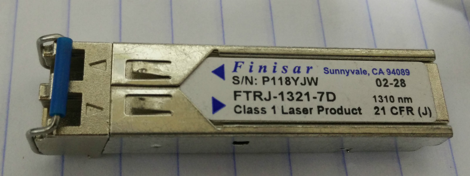 Finisar FTRJ-1321-7D 2.67G 1310nm 2km SFP Transeiver