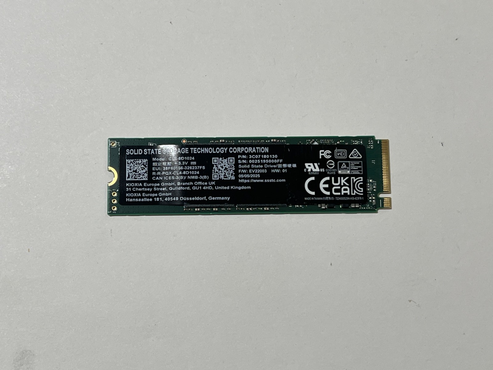 SSSTC 1TB M.2 NVMe PCIe® Gen4 x4 SSD CL4-8D1024 #0FF