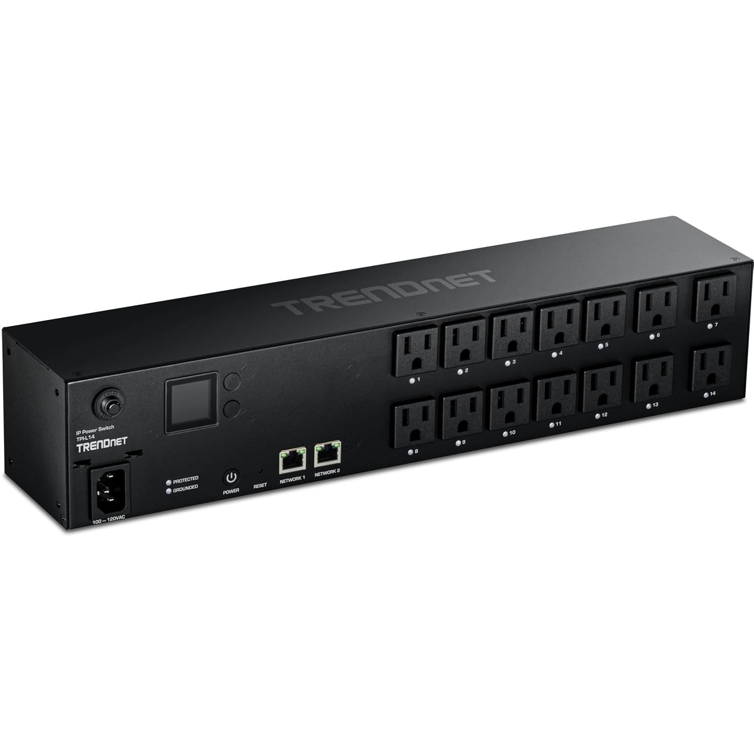 TRENDnet TPI-L14,14-Outlet Managed 2U Rackmount Switched Power  Distribution