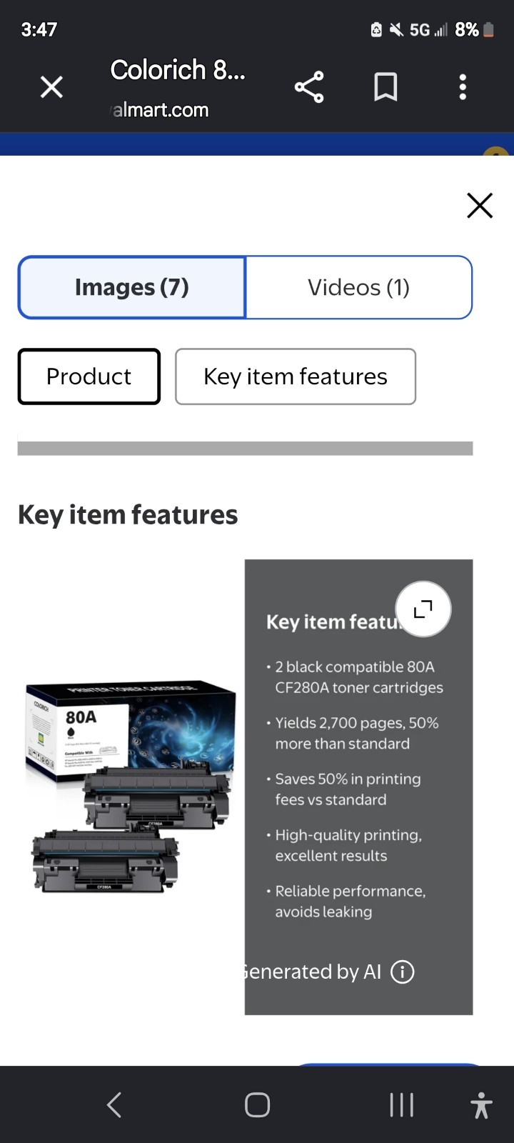 HP LaserJet 80A 2-pack Toner Cartridges - Black (CF280AD1)