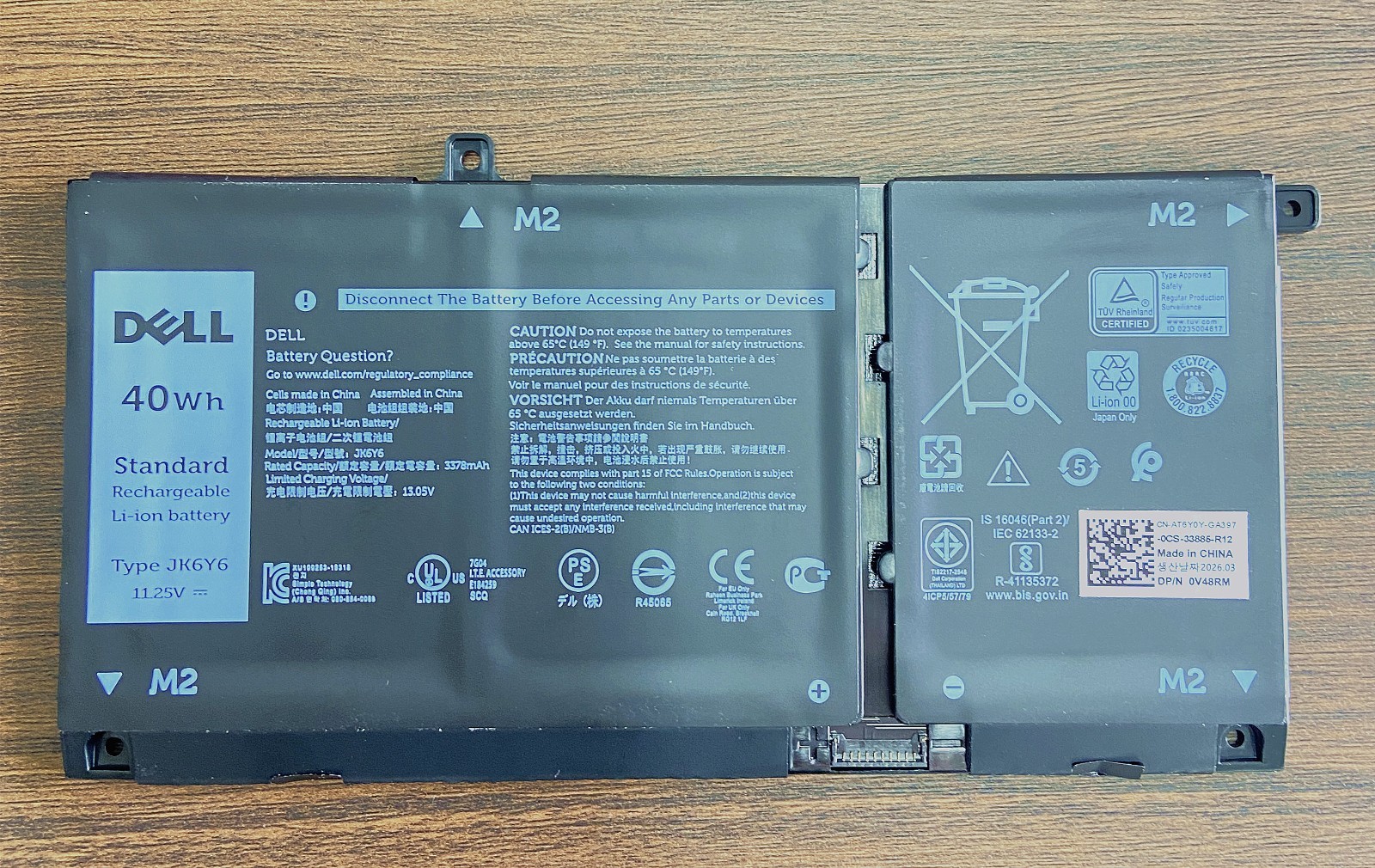 Genuine JK6Y6 Battery For Inspiron 5300 5301 5401 5402 5408 5409 5501 5502 5508