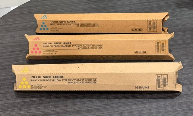 Ricoh 841421, 841422, 841423 Toner Cartridge Aficio MP C3501, Aficio MP C3300 