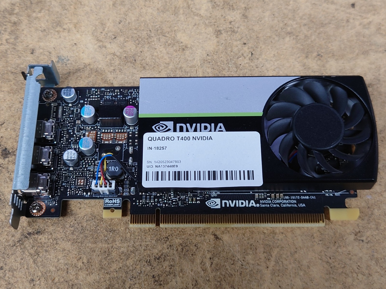 NVIDIA Quadro T400 4GB Video Card GPU Low Profile GDDR6