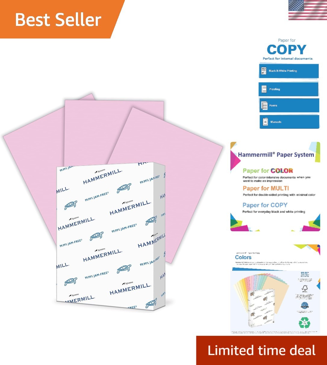 Vibrant 20 lb Lilac Paper - 500 Recyclable Sheets for Office & Art Projects