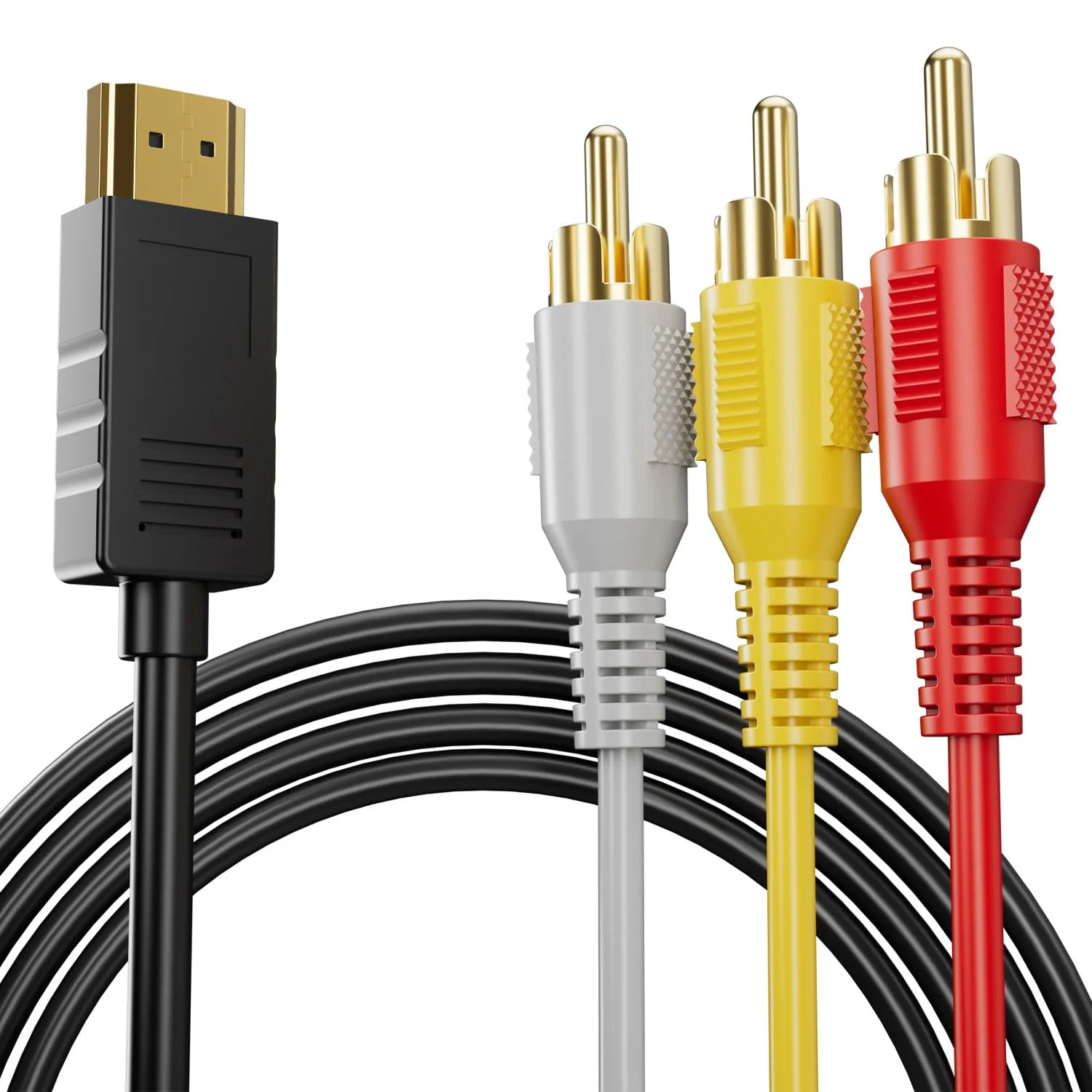 HDMI to RCA Converter Cable (with Chip) - 1080P HD HDMI to Composite Vide