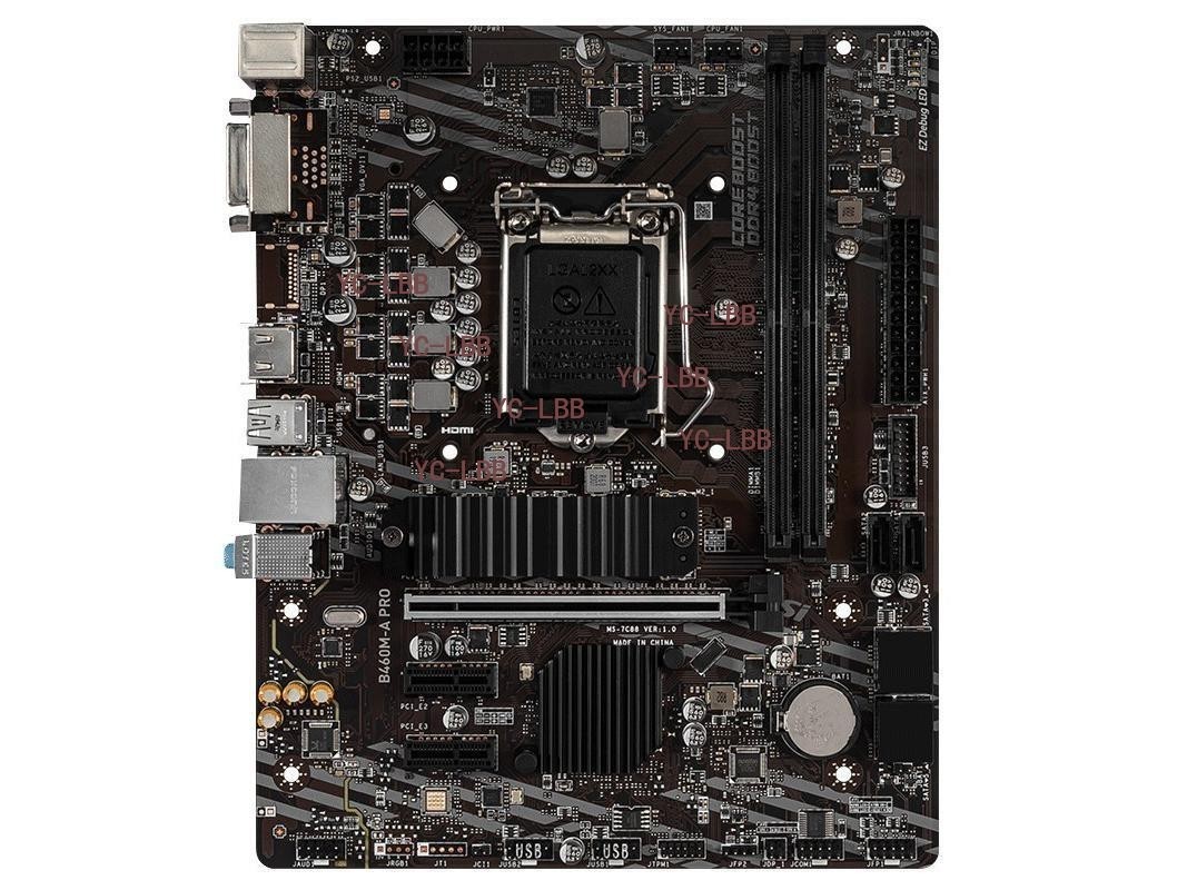 For MSI B460M-A PRO motherboard B460 LGA1200 DDR4 64G DVI+HDMI M-ATX Tested ok