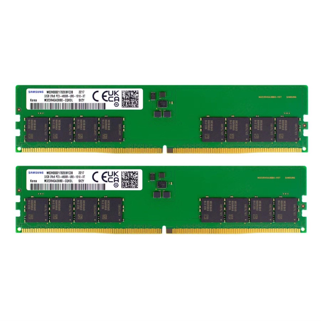 Samsung 64GB (2X32GB) DDR5 4800MHz PC5-38400 UDIMM Memory Ram M323R4GA3BB0-CQK