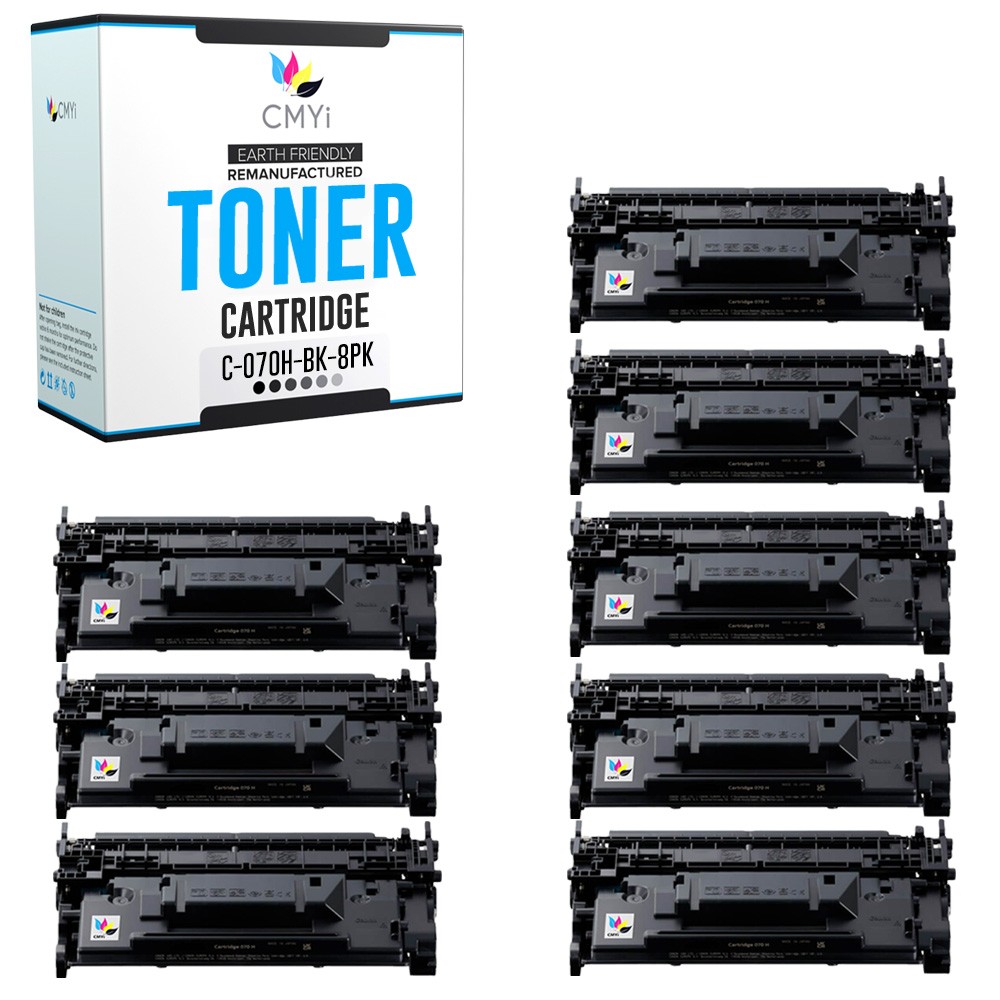 CMYi 8-Pack Replacement 070H Cartridges for Canon imageCLASS MF465dw LBP246dw