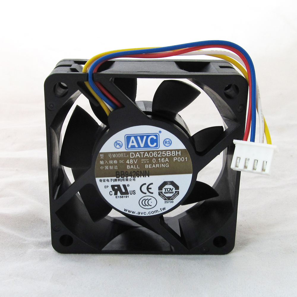1pc AVC DC Cooling Fan DATA0625B8H 60x60x25mm 60mm 6025 48V 0.16A 4pin Connector