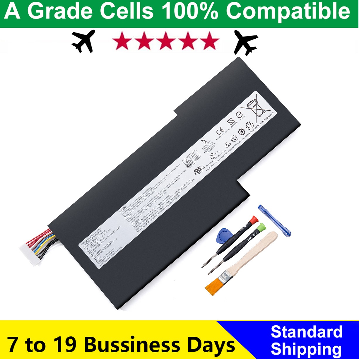 BTY-M6K Battery Replacement for MSI GS63VR GS73VR 7RG Stealth Pro GF63 Thin 8RB