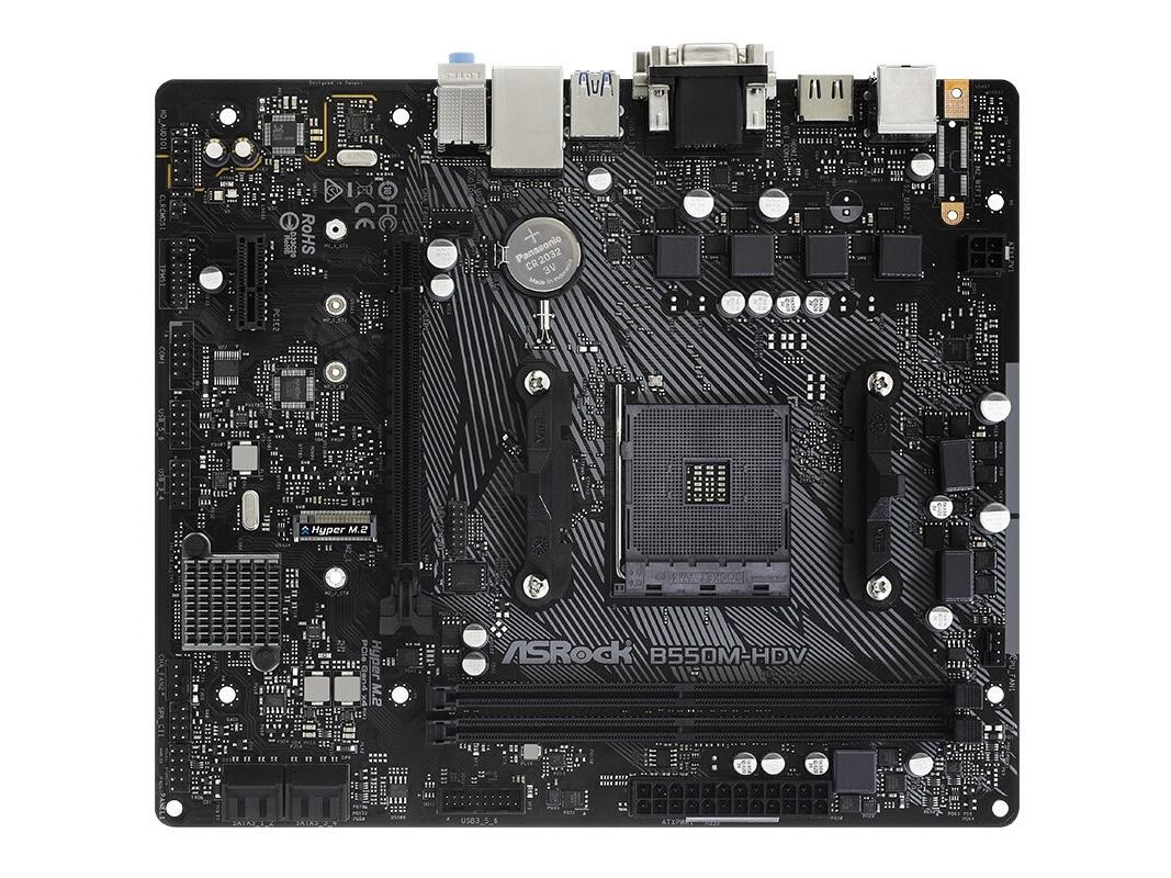 For ASRock B550M-HDV motherboard AM4 DDR4 64GB HDMI+DVI+VGA Micro ATX Tested OK