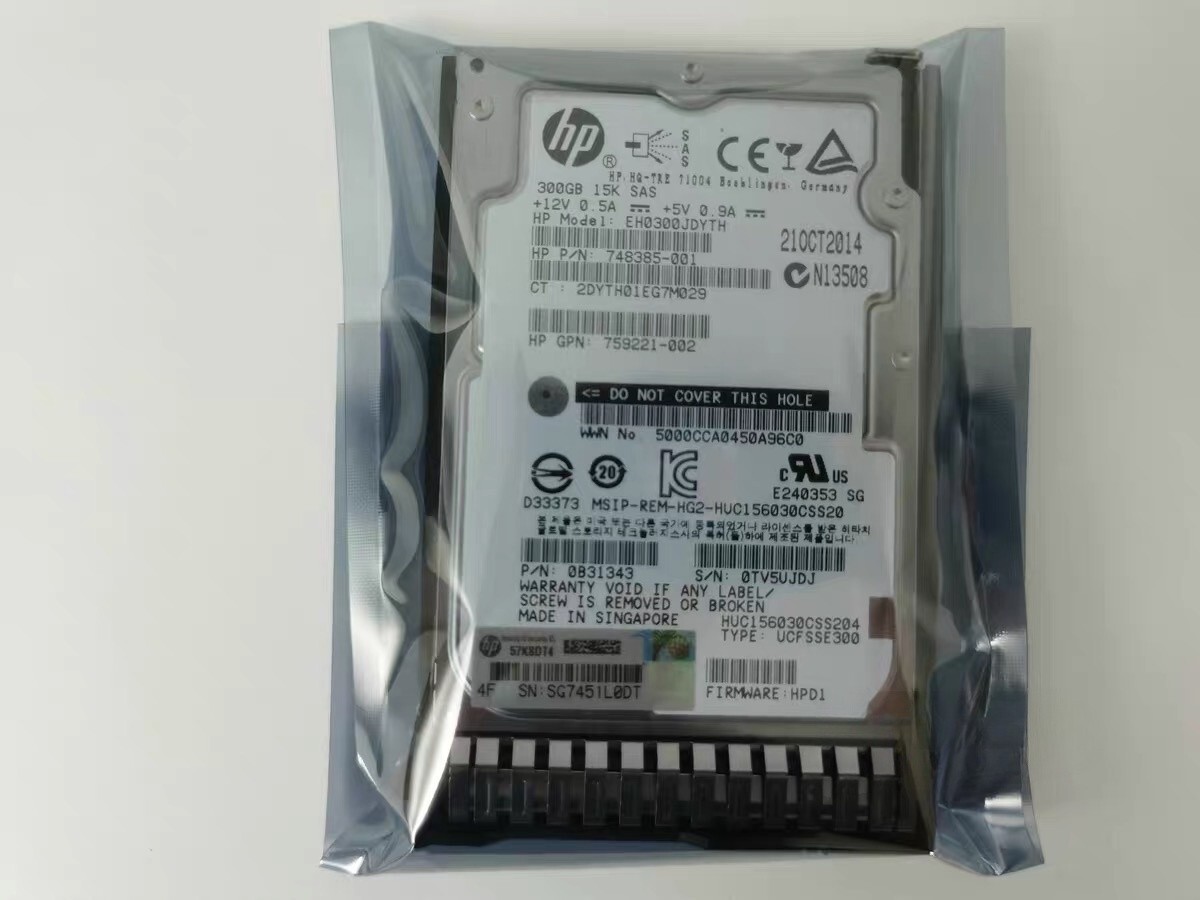 759208-B21 759546-001 FOR HP 300GB 12G SAS 15K rpm SFF 2.5" SC HDD Hard Drive