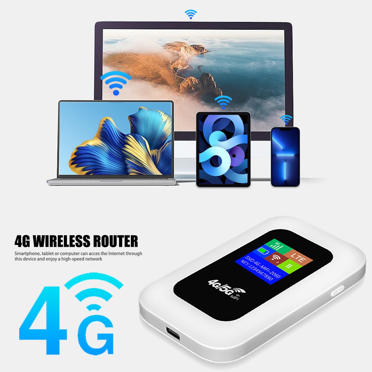 Wireless Unlocked 4G/5G LTE Mobile Broadband Wifi Routers Portable Modem Hotspot