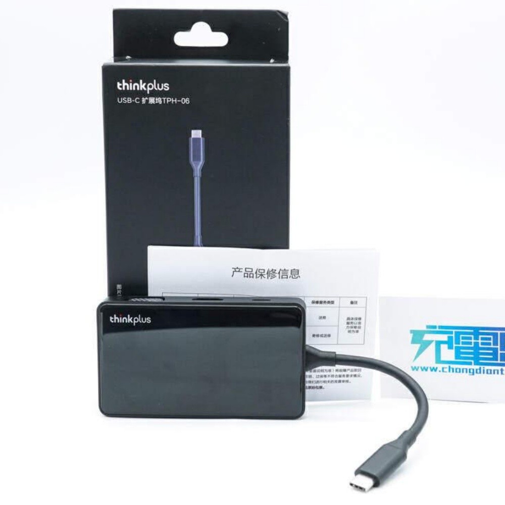 Original Lenovo Thinkplus 6-in-1 4K USB-C Docking Station TPH-06 For Universal 