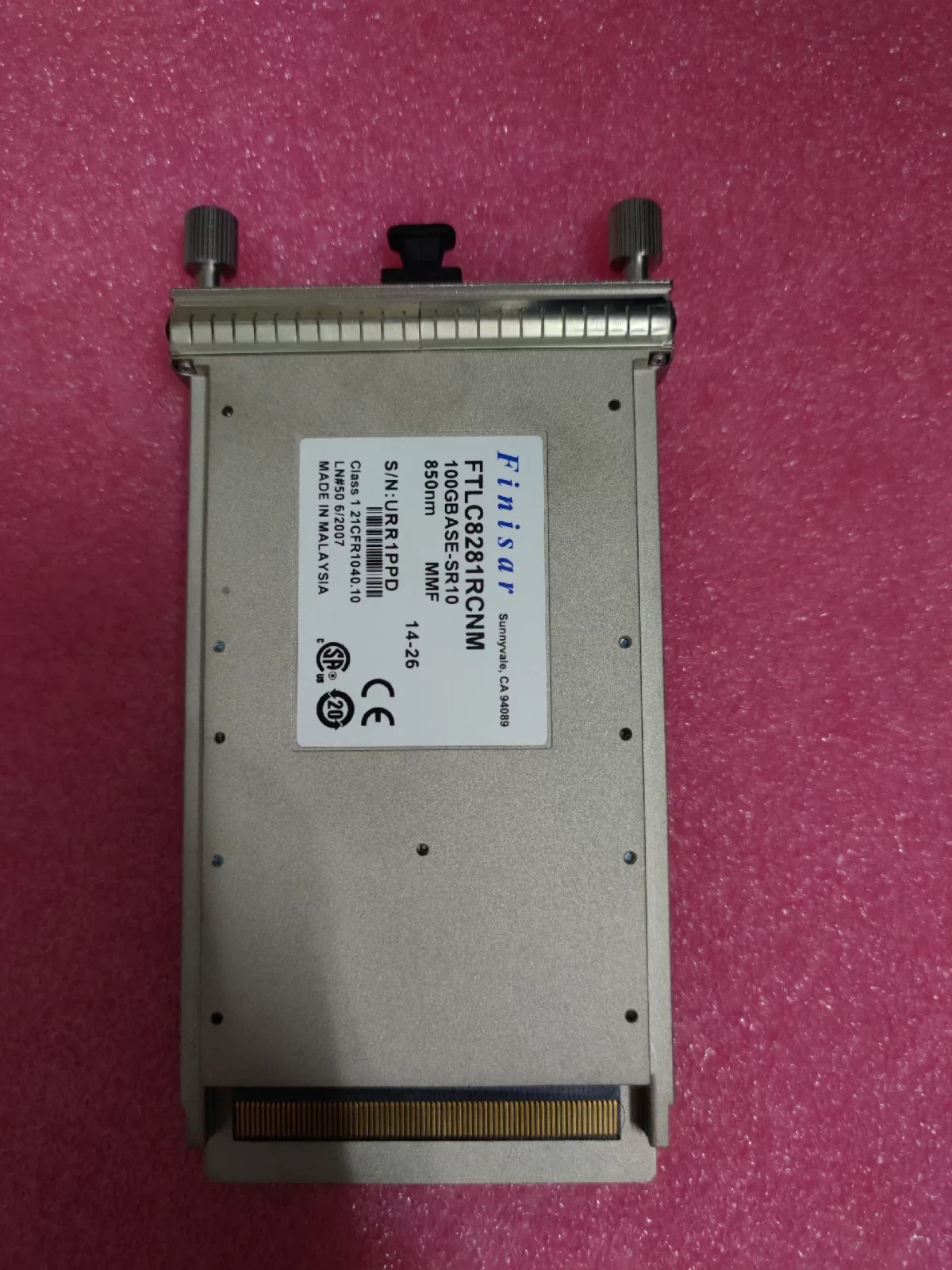 1PC Finisar 100GbE FTLC8281RCNM CFP 100GBASE-SR10 850nm MPO/MTP MMF QSFP28 100G