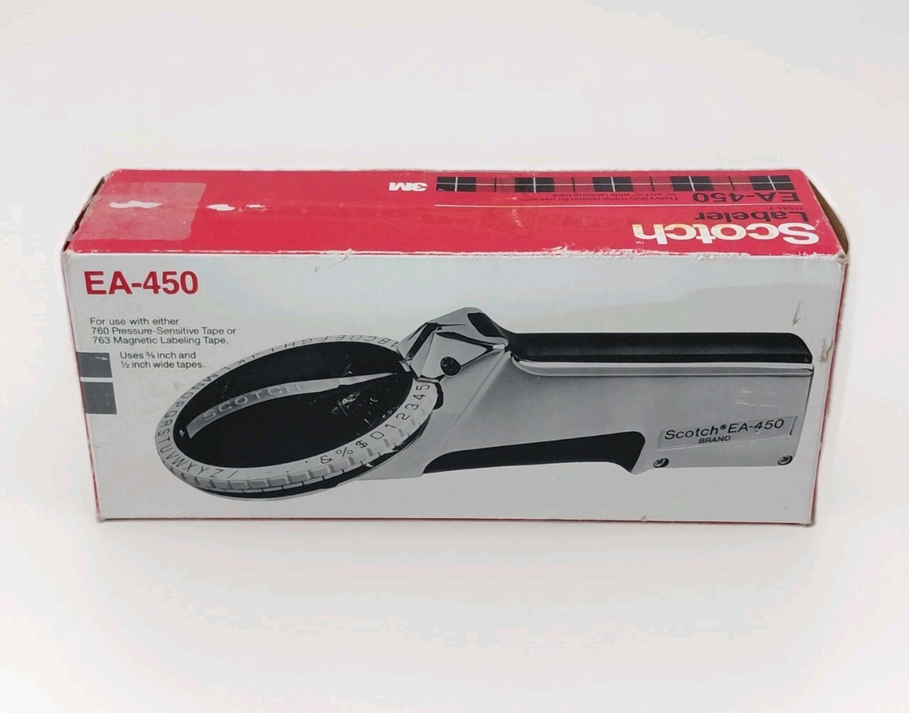 Scotch Labeler W/ Braille Dial 3M EA-450 / EA450  Made In The USA  With Box
