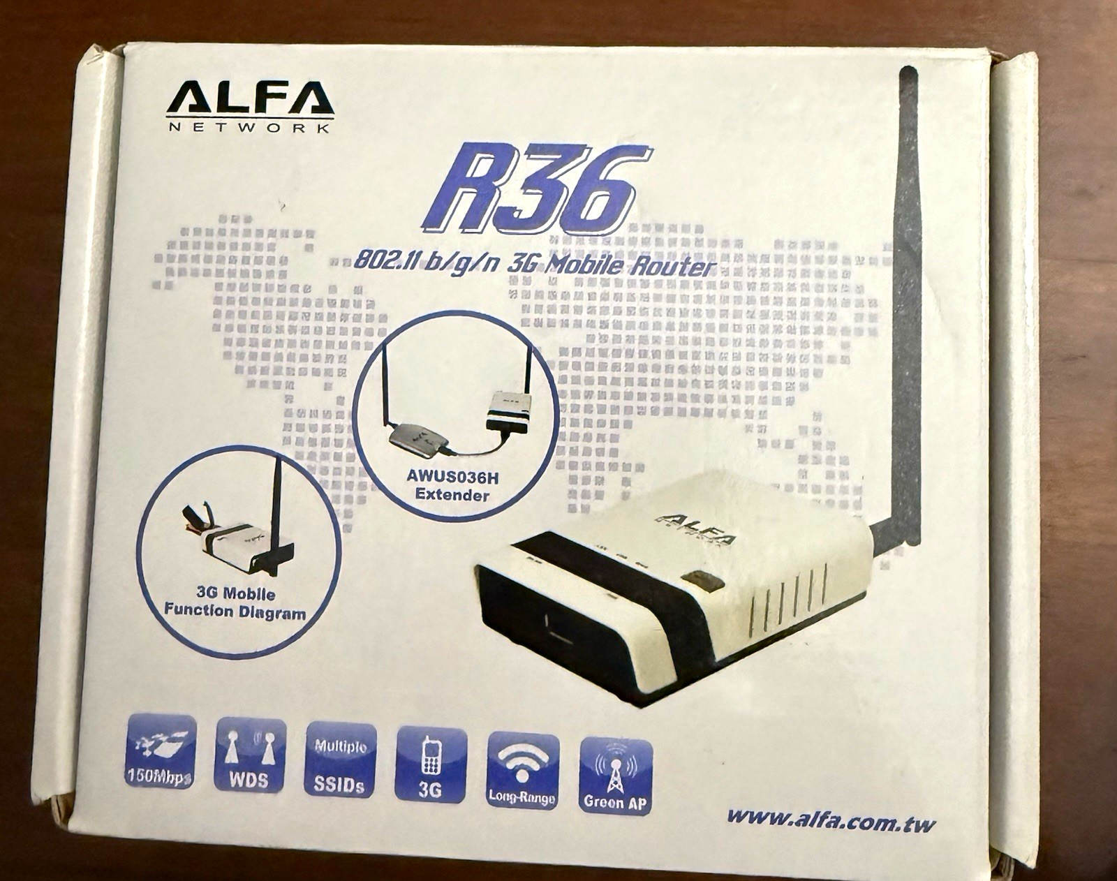 ALFA Network R36 150Mbps 802.11b/g/n 3G Wi-Fi Router 1 LAN USB WPS WDS
