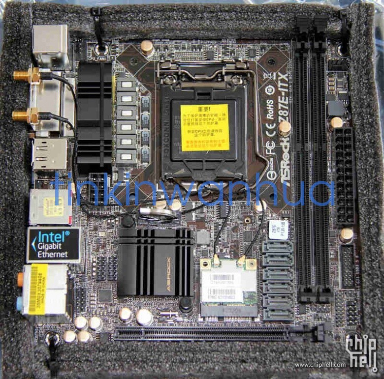 For ASROCK Z87E-ITX Motherboard Tested OK 6SATA Port WIFI Bluetooth Support 4790